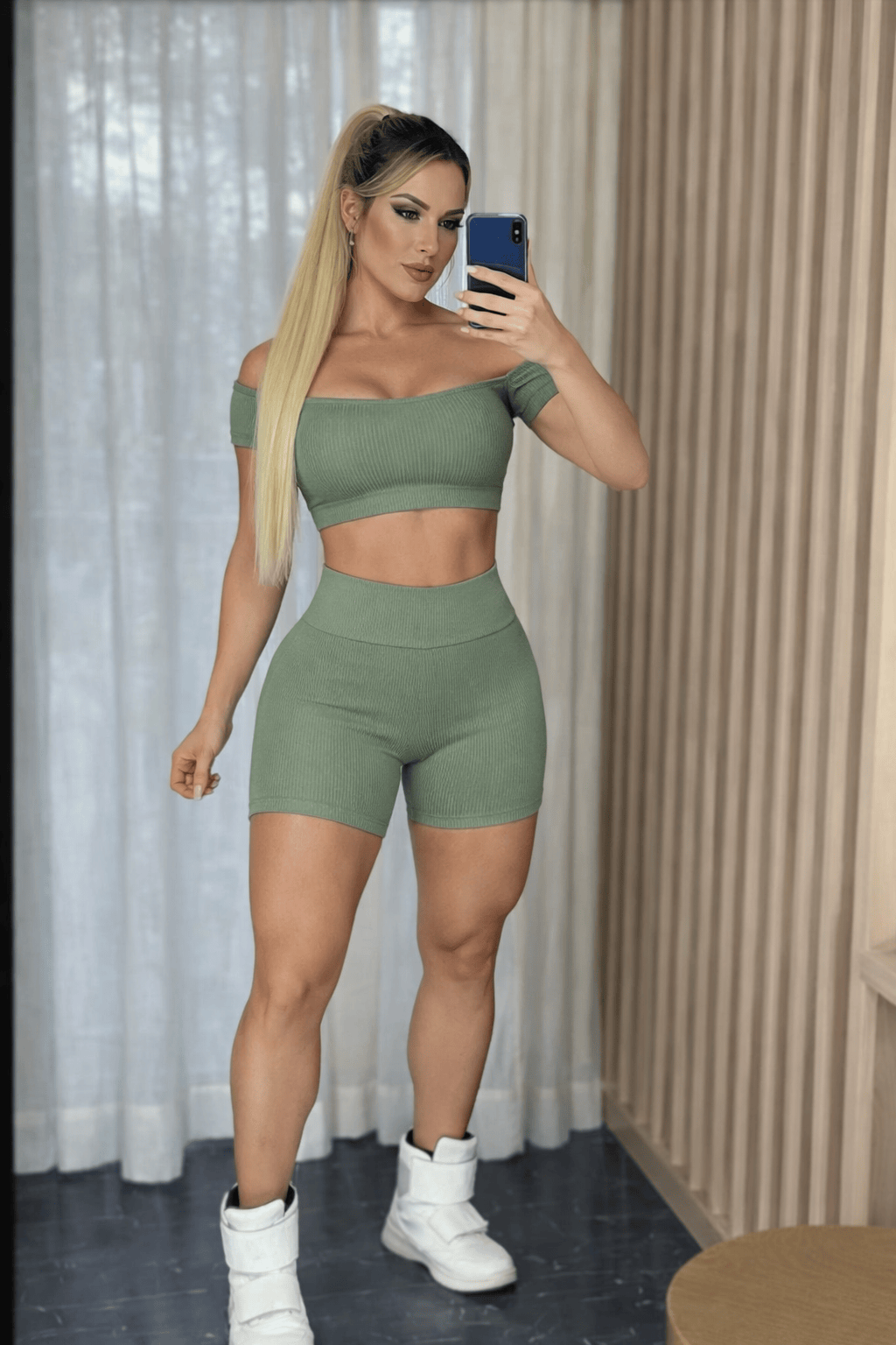 Short Feminino Canelado Fitness | 100% Conforto | Estilo e Performance
