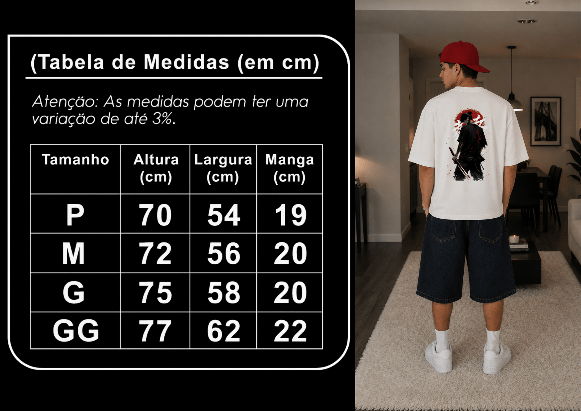 Camisetão Masculino Oversized Almayda - Shadow Ronin