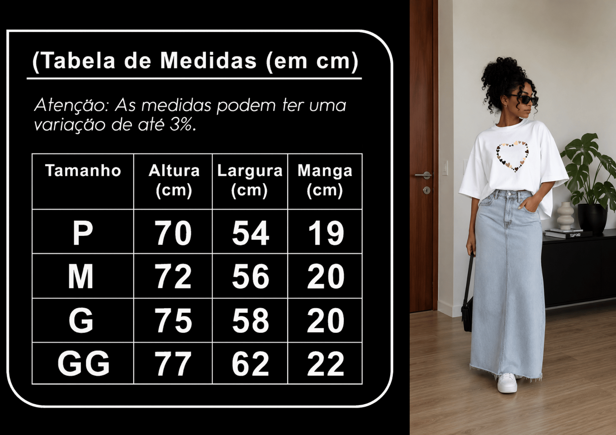 Camisetão Feminino Oversized Almayda - Romantic Vibe
