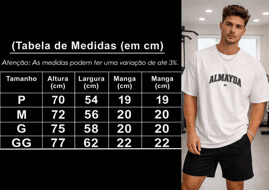 Camisetão Oversized Masculina Premium - Almayda 1991