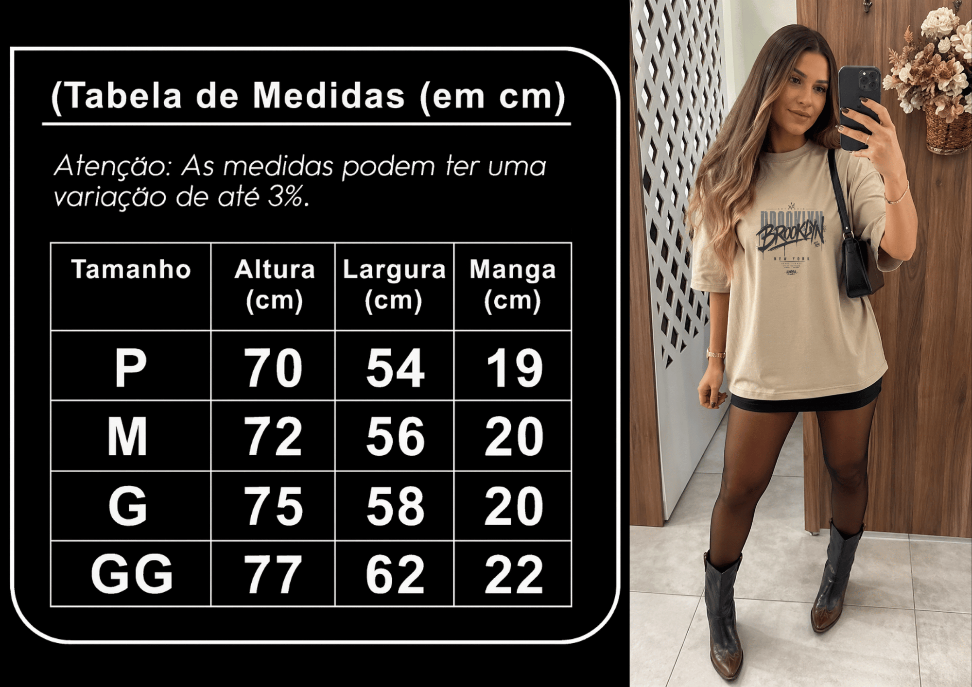 Camisetão Oversized Feminino - Almayda Crown District