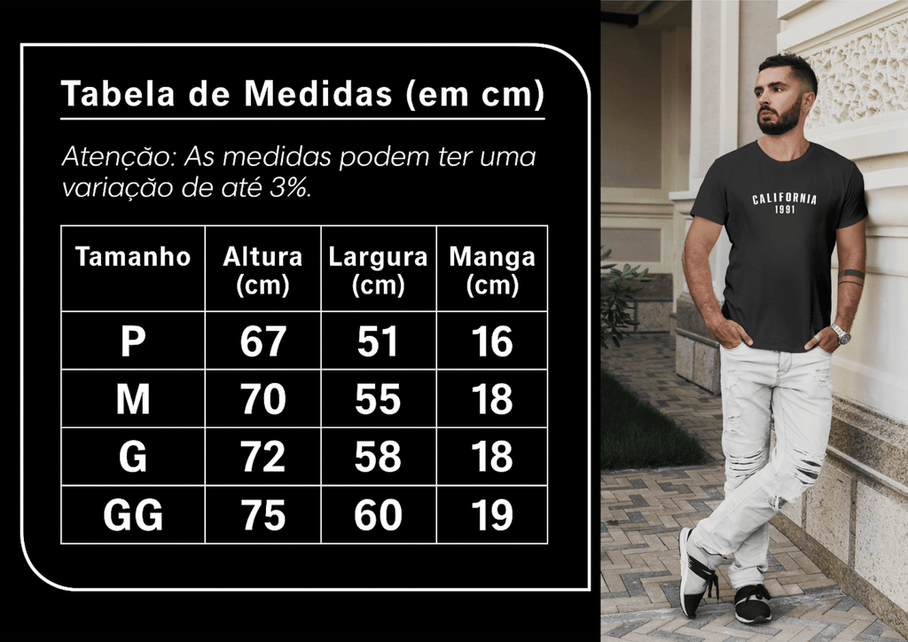 Camiseta Masculina | Estampa - California 1991