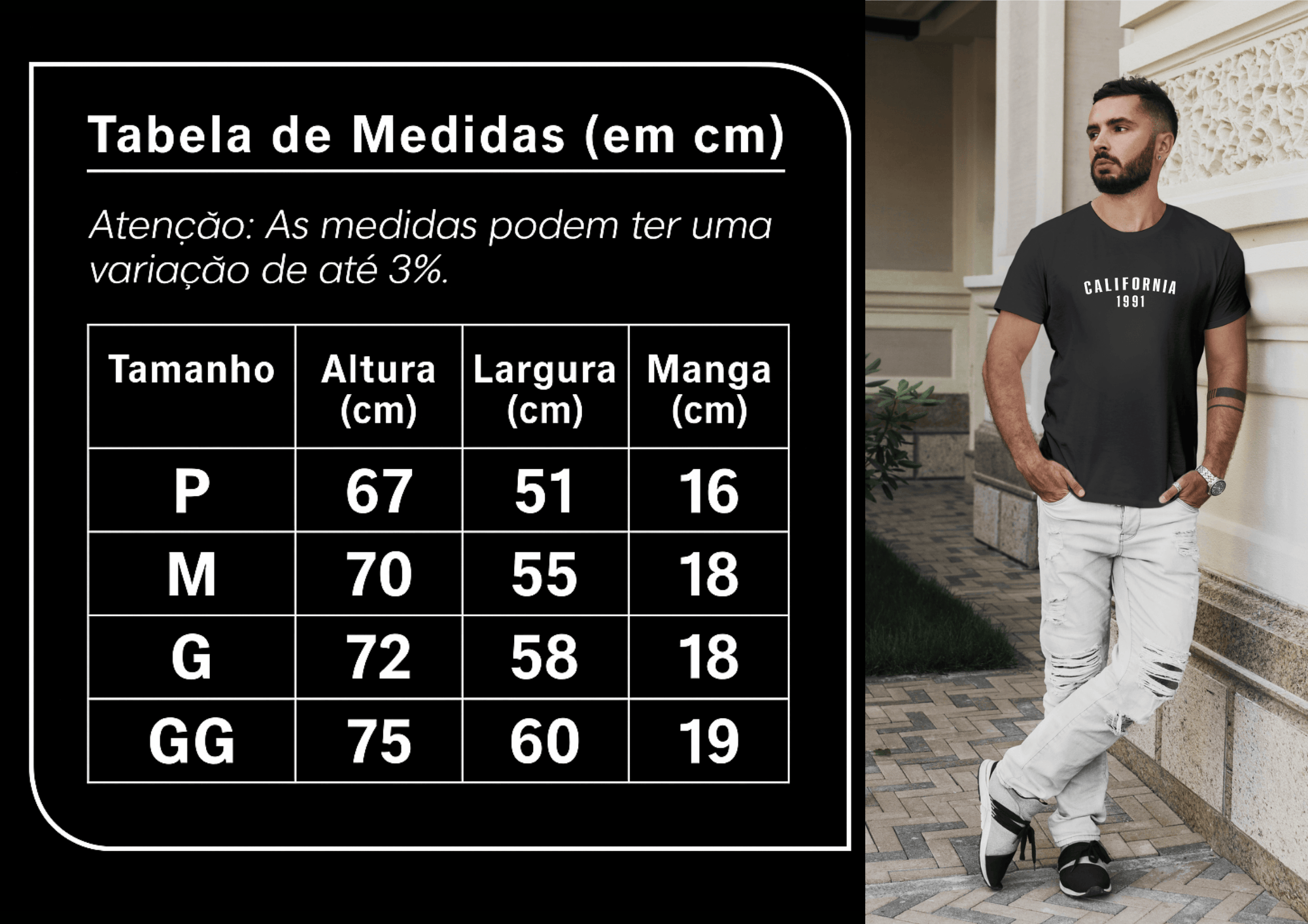 Camiseta Masculina | Estampa - California 1991