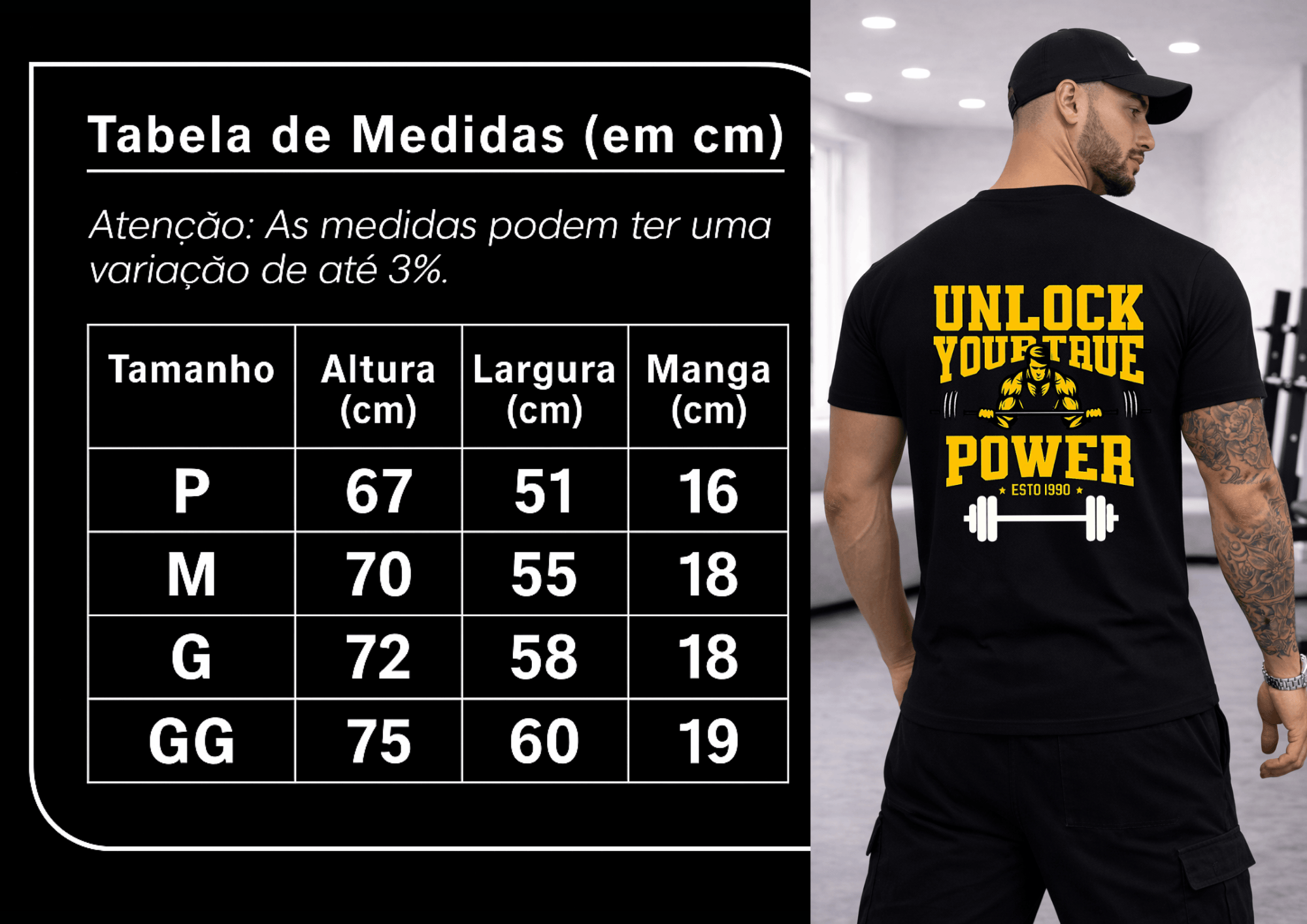 Camiseta Masculina Premium Manga Curta Tradicional |  Unlock