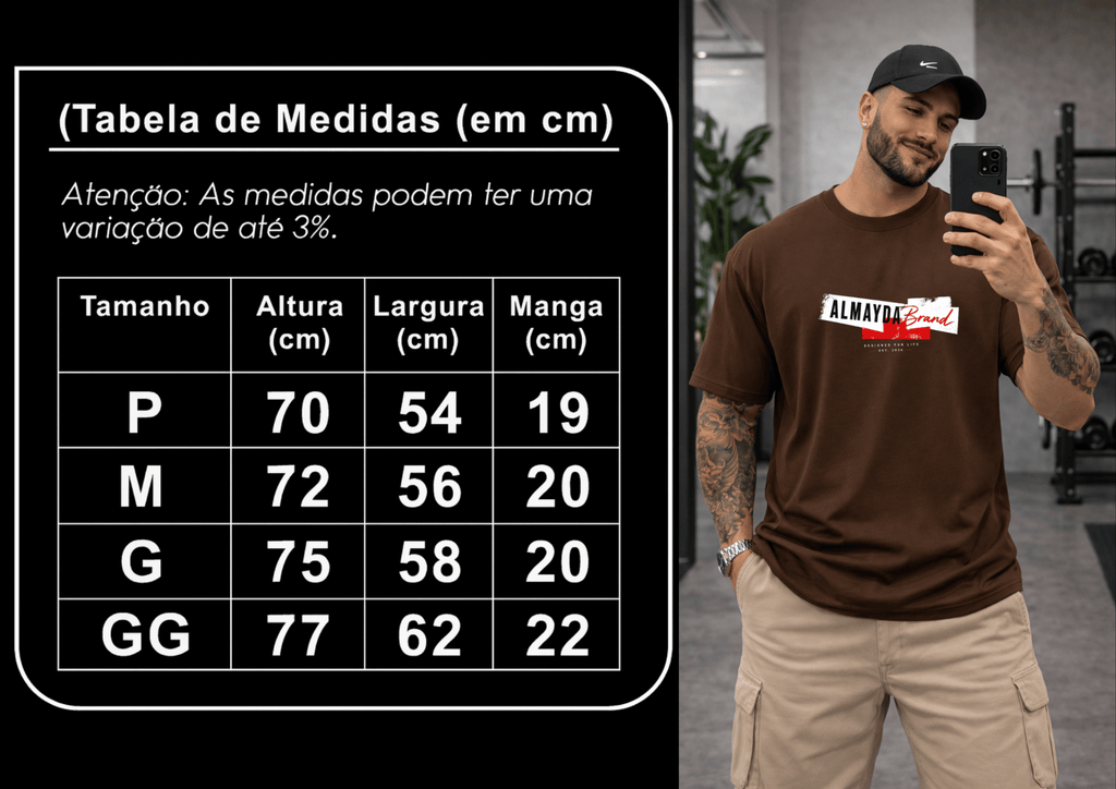 Camisetão Masculino Oversized - Lançamento Almayda Brand