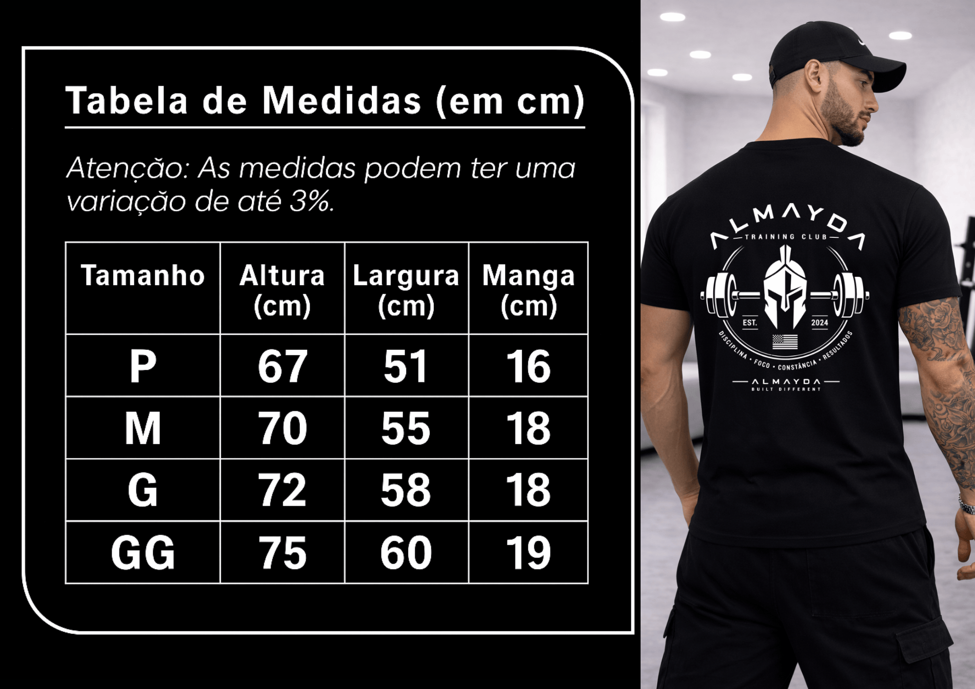 Camiseta Masculina Manga Curta - Almayda Training Club