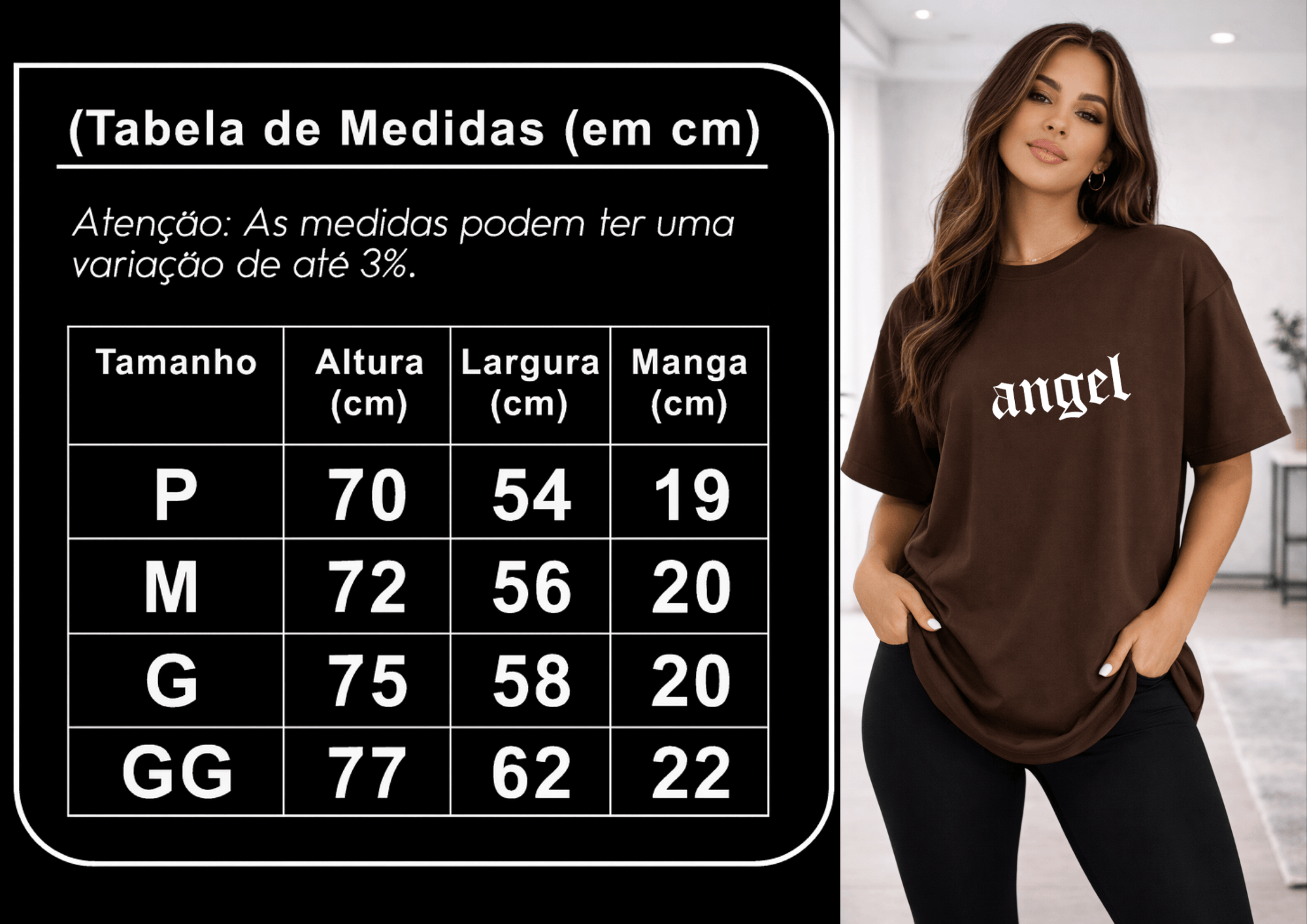 Camisetão Oversized  Feminina - Urban Angel Attitude