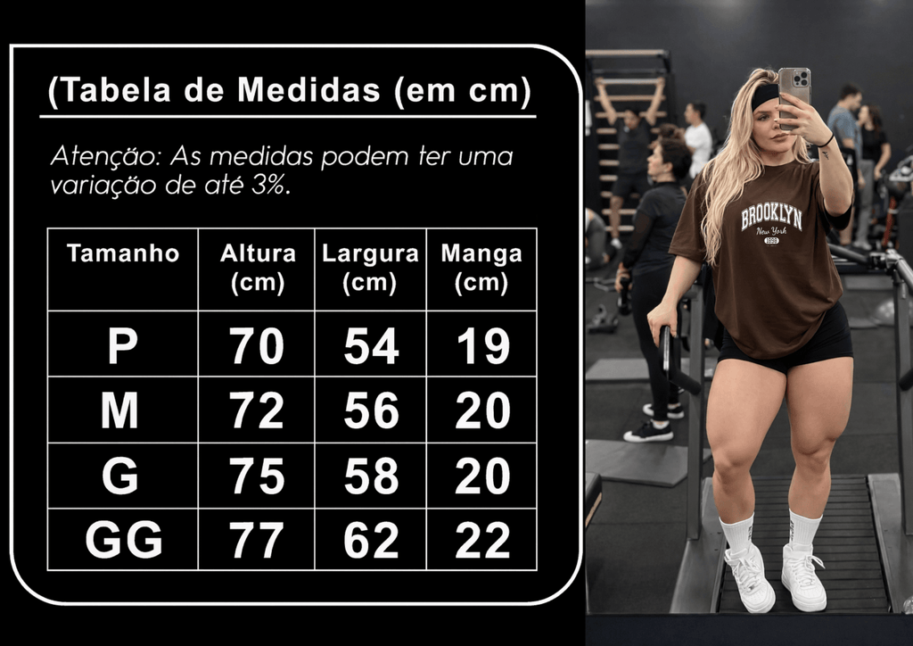 Camisetão Oversized Feminina | Estampa Brooklyn New York