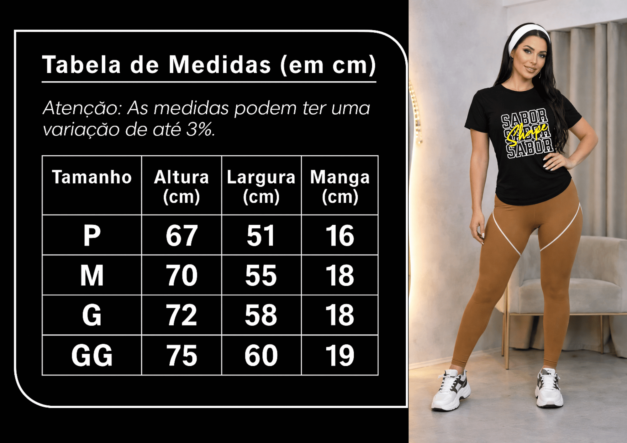 Camiseta Feminina Tradicional Manga Curta Almayda - Sabor do Shape