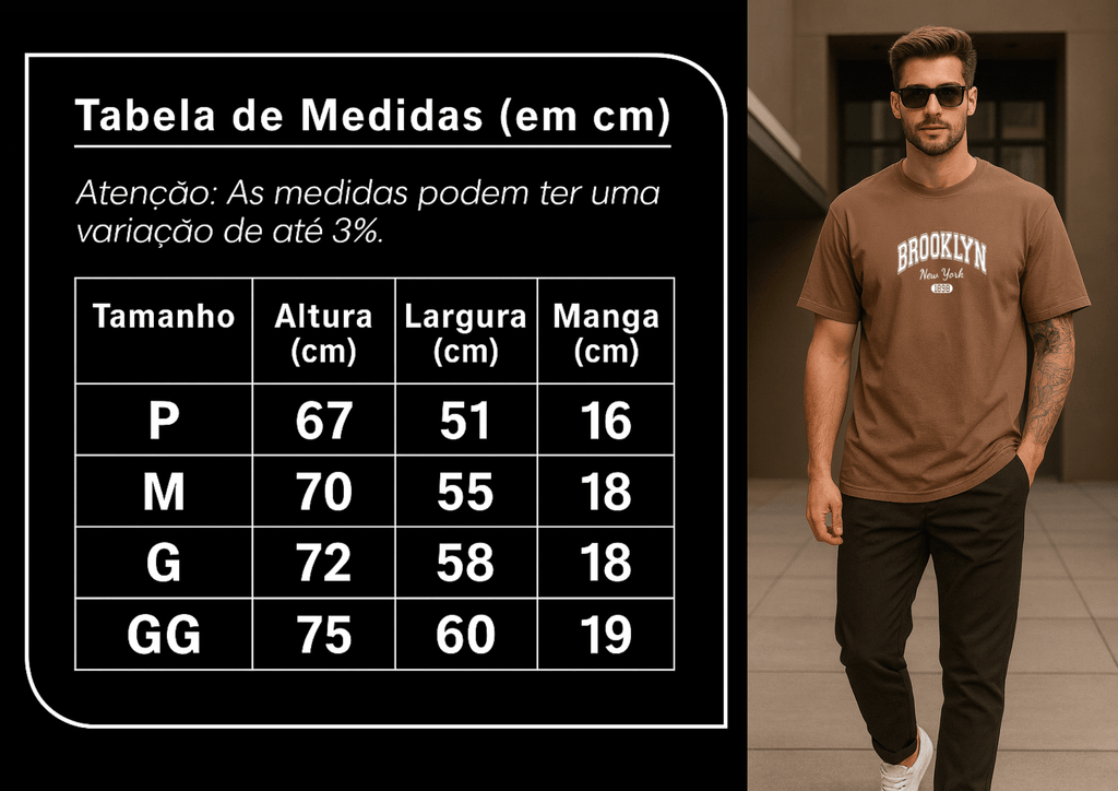 Camiseta Masculina | Estampa - Brooklyn New York