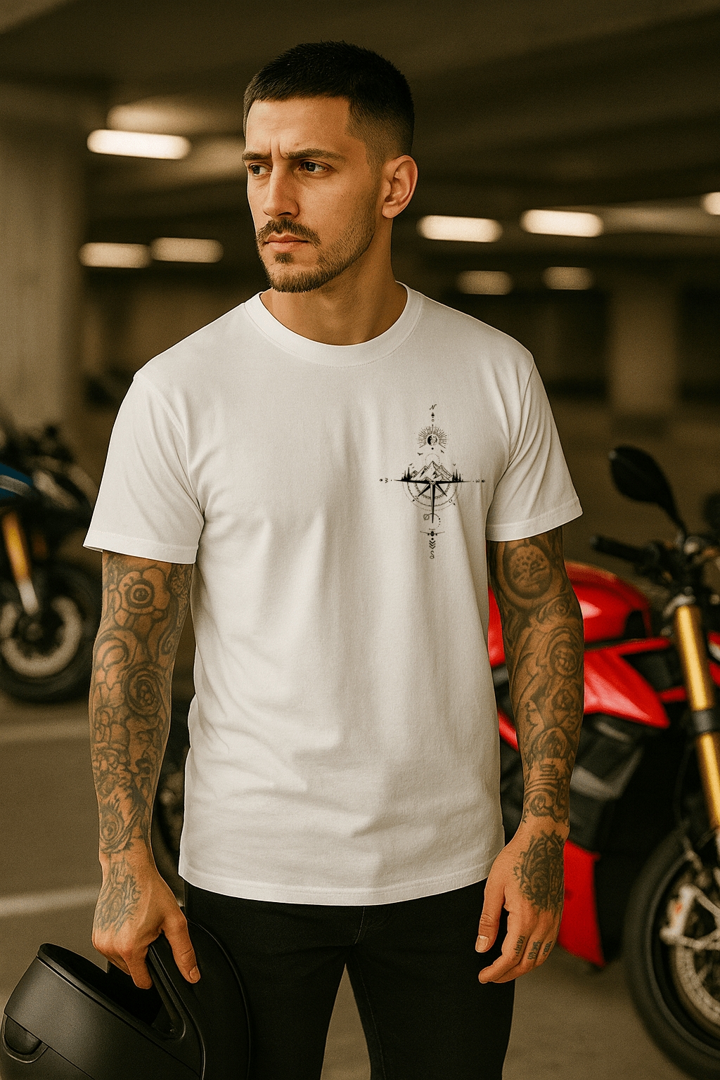 Camiseta Masculina | Estampa - Rosa dos Ventos