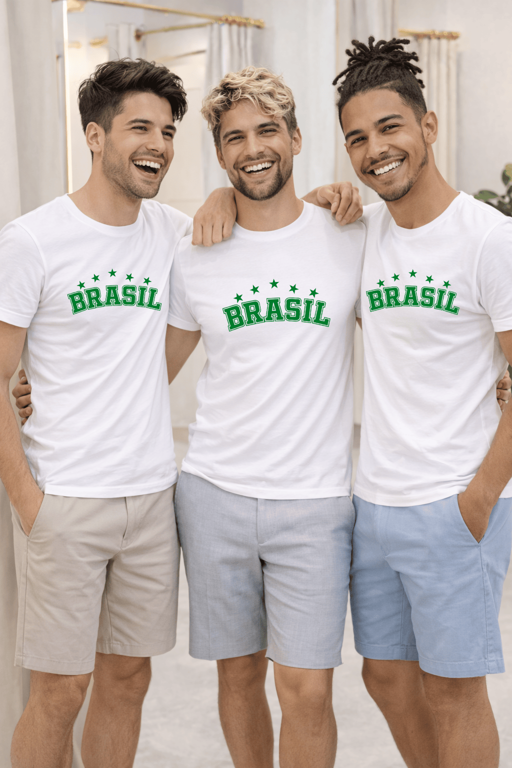 Camiseta Premium Manga Curta Tradicional Masculina Brasil Essence |