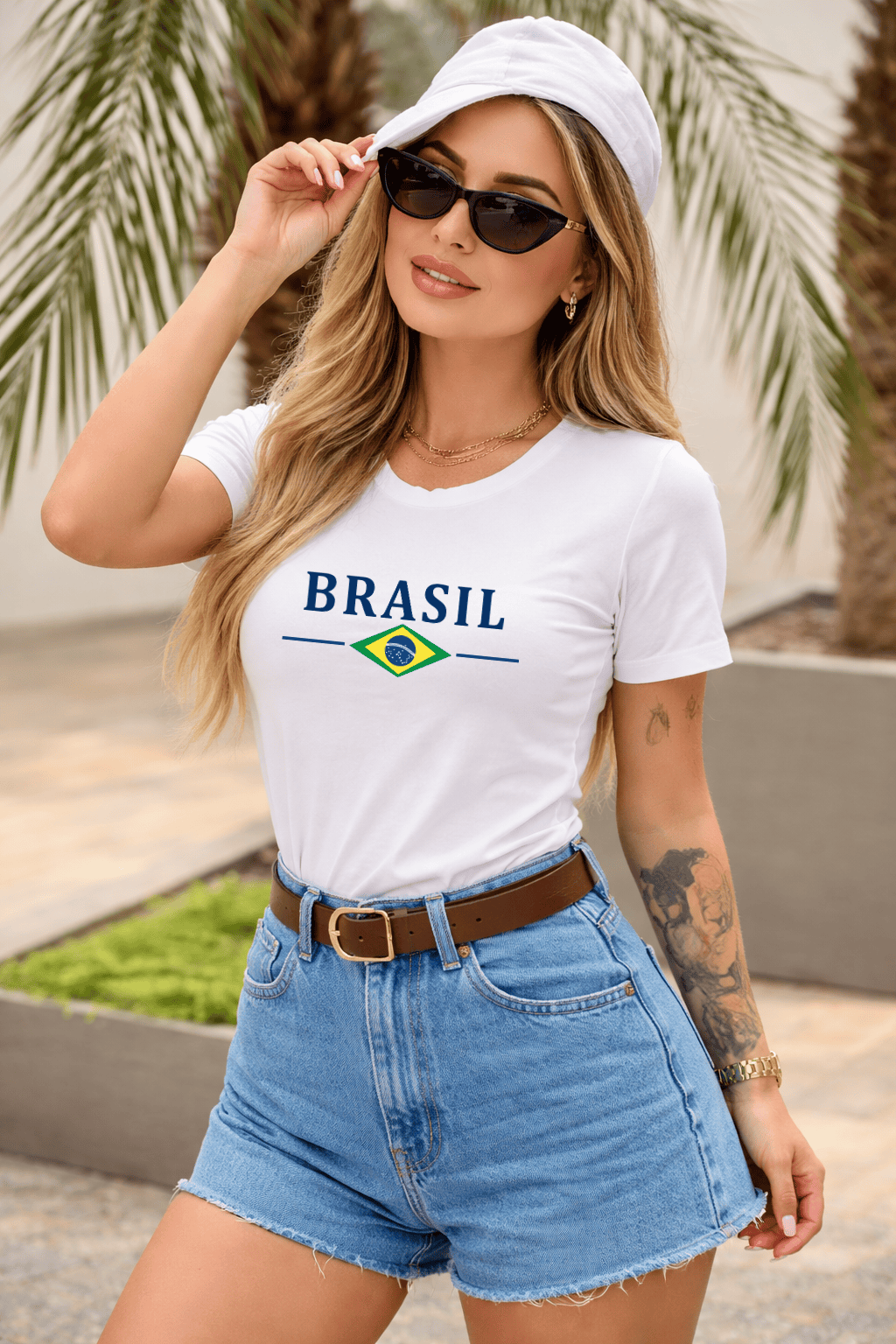 Camiseta Premium Manga Curta Tradicional  Feminina Brasil Essence | Conforto & Estilo Casual