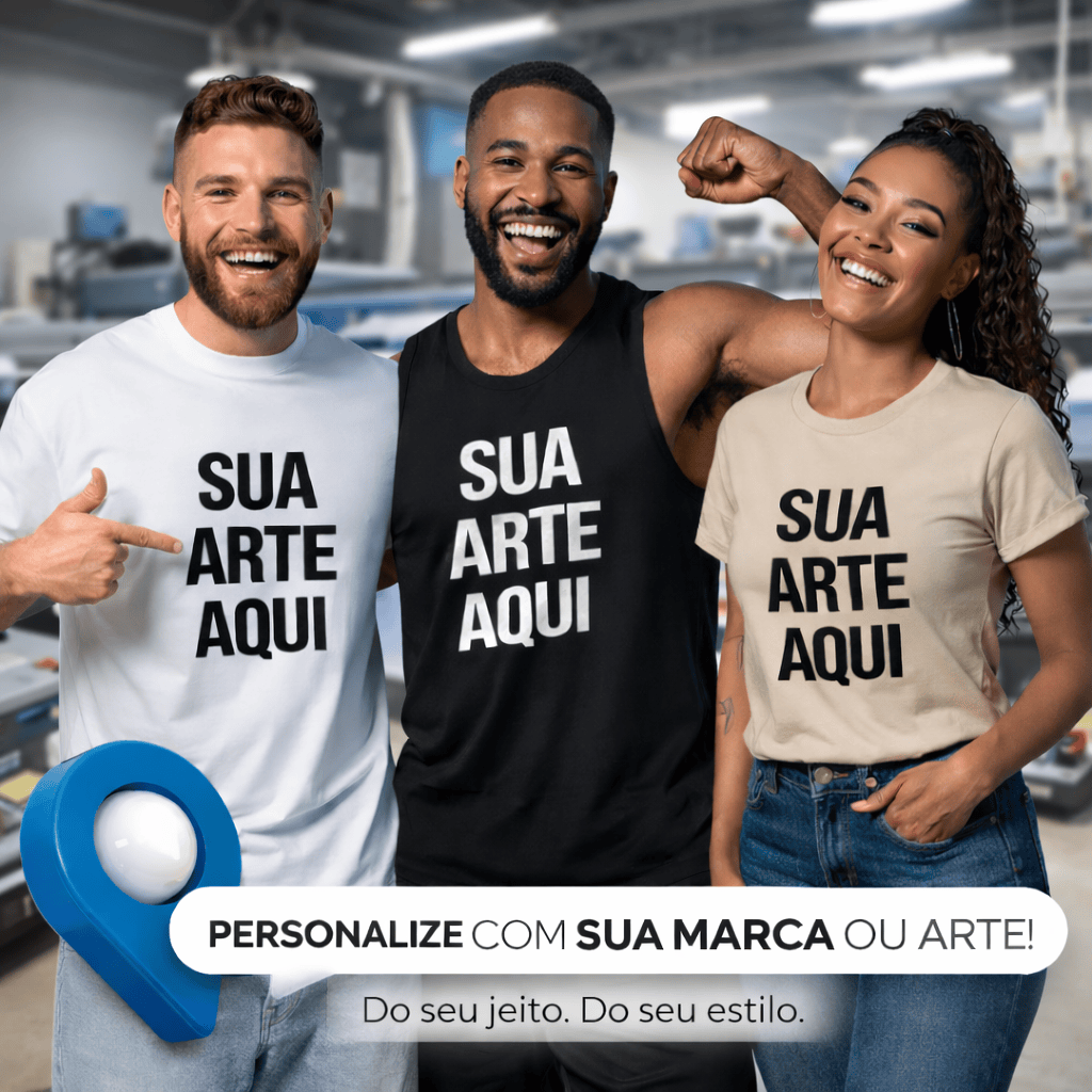Camiseta Personalizada com Sua Marca ou Arte | Produção Premium 10 Peças