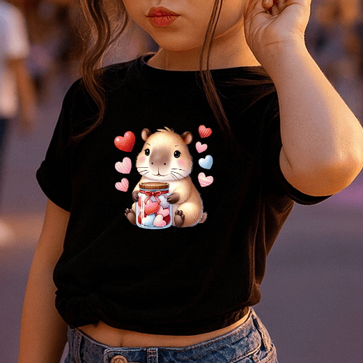Camiseta Infantil Feminina - Capivara do Amor Baby