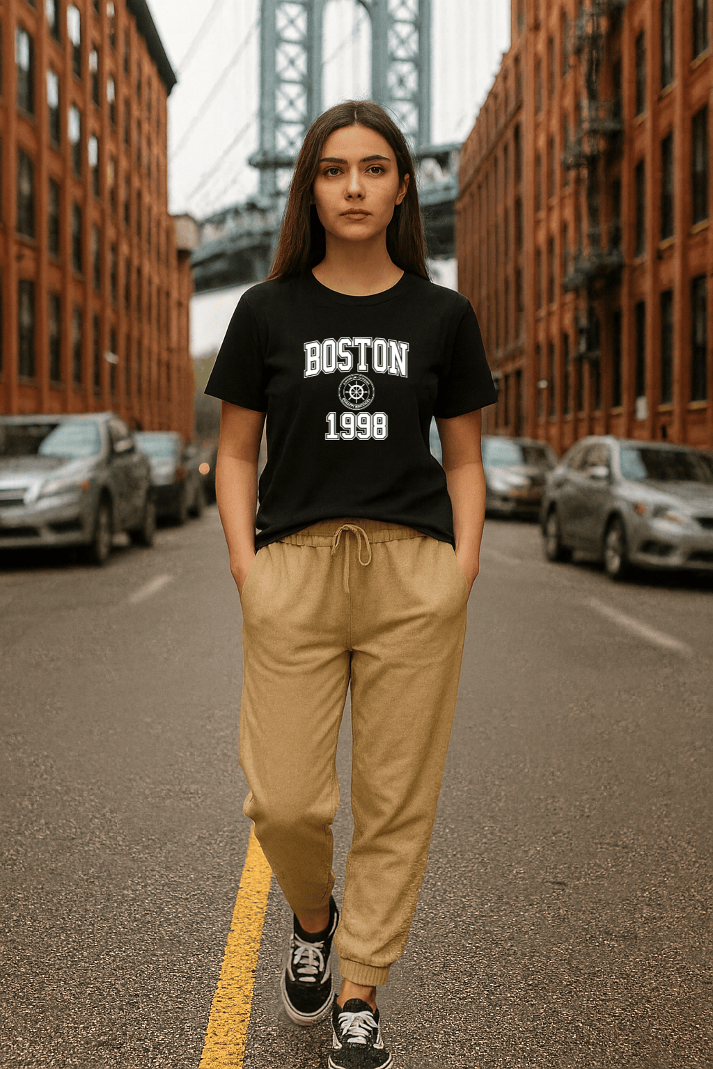 Camiseta Feminina Boston 1998 | Streetwear Casual