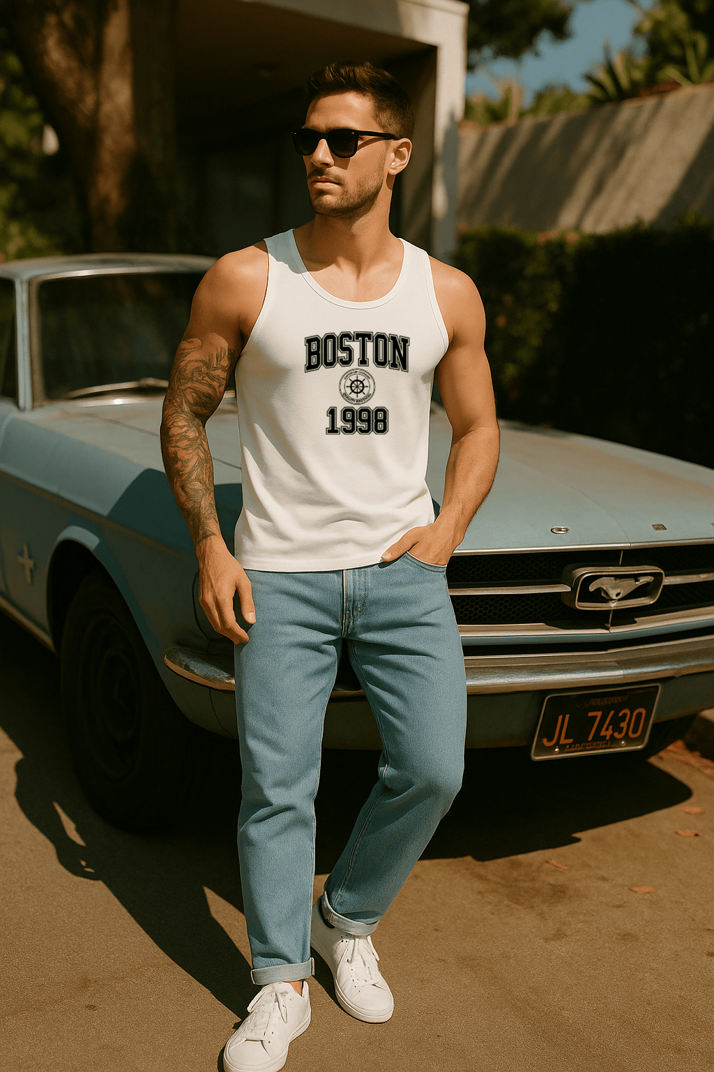 Camiseta Regata Masculina - Boston 1998 | Streetwear Casual