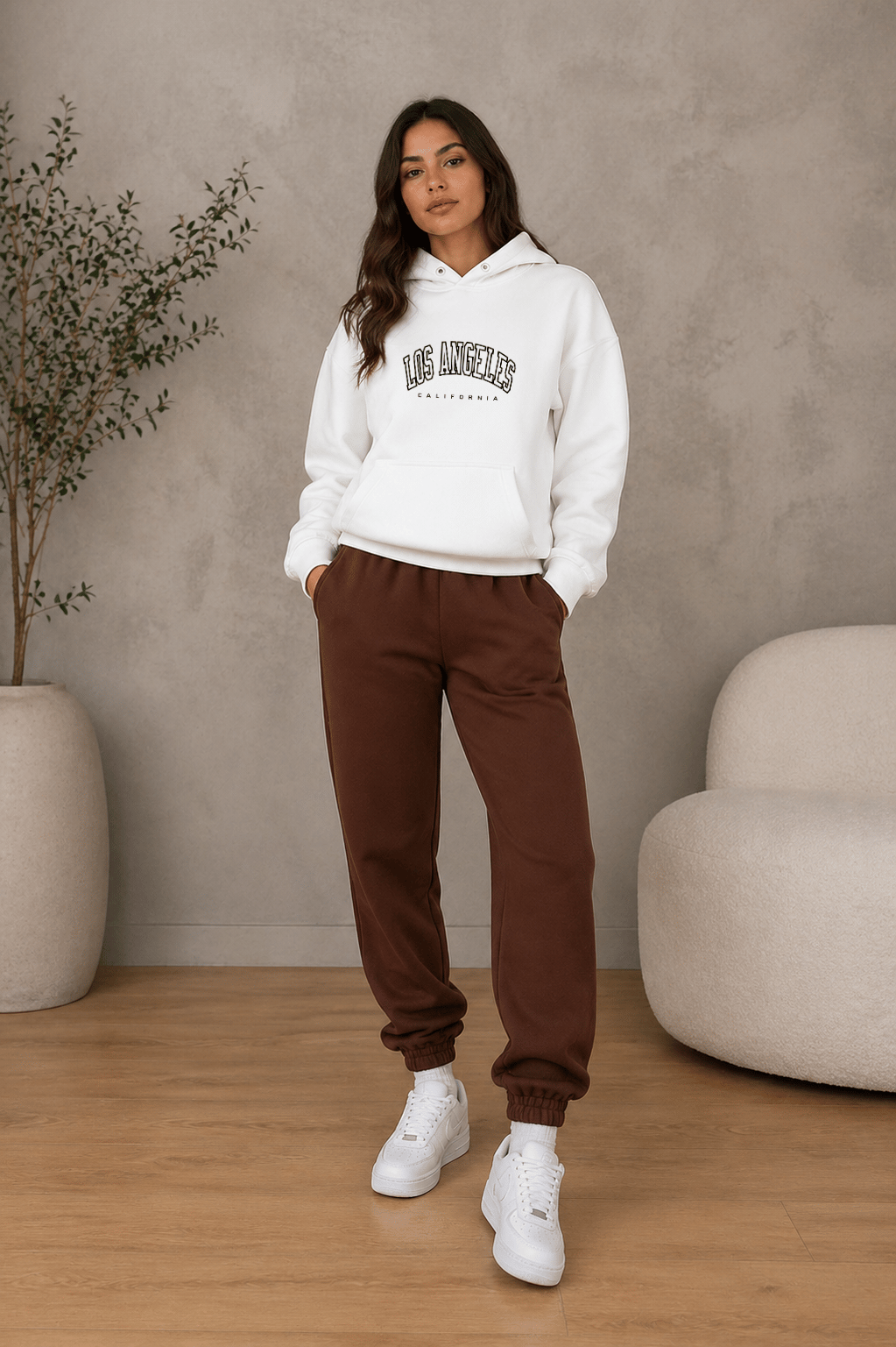 Moletom Feminino Canguru - Los Angeles California