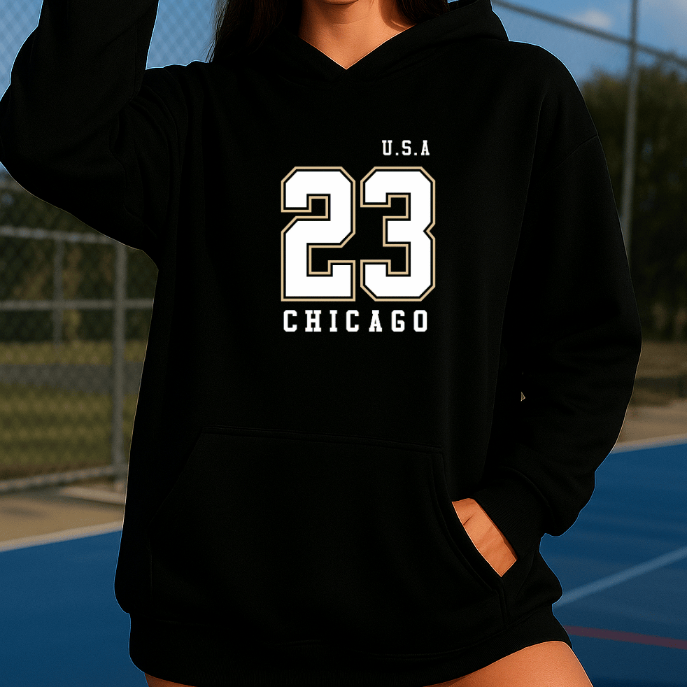 Moletom Feminino Canguru - U.S.A 23 Chicago
