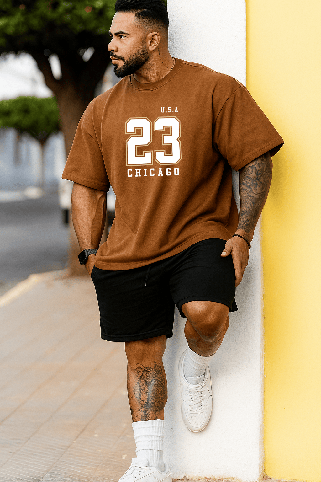 Camiseta Oversized Masculina -  U.S.A 23 Chicago