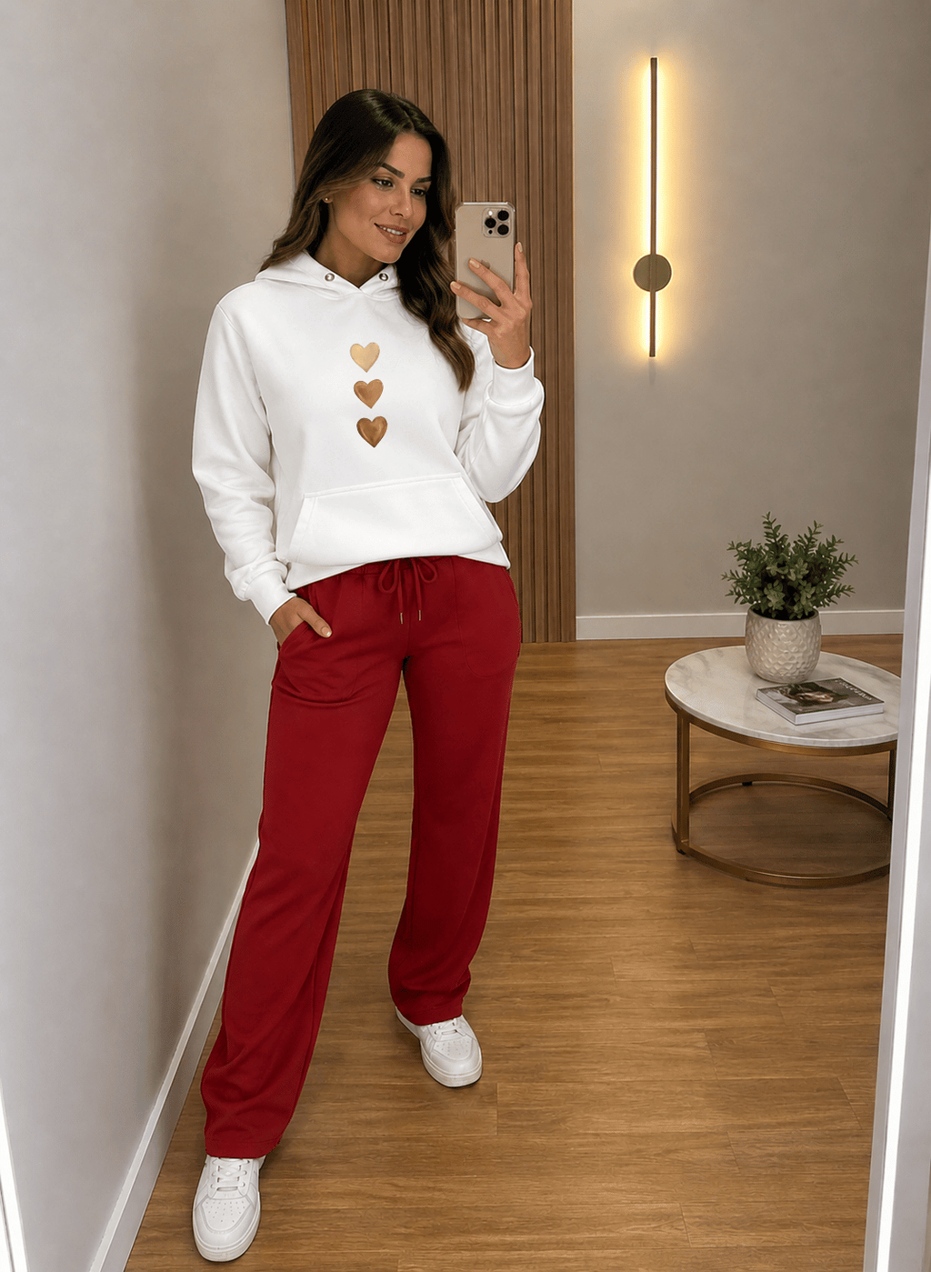 Moletom Canguru Feminino - Almayda Golden Love Line