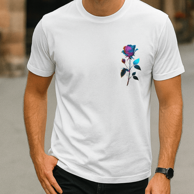 Camiseta Masculina | Estampa Rose Blue