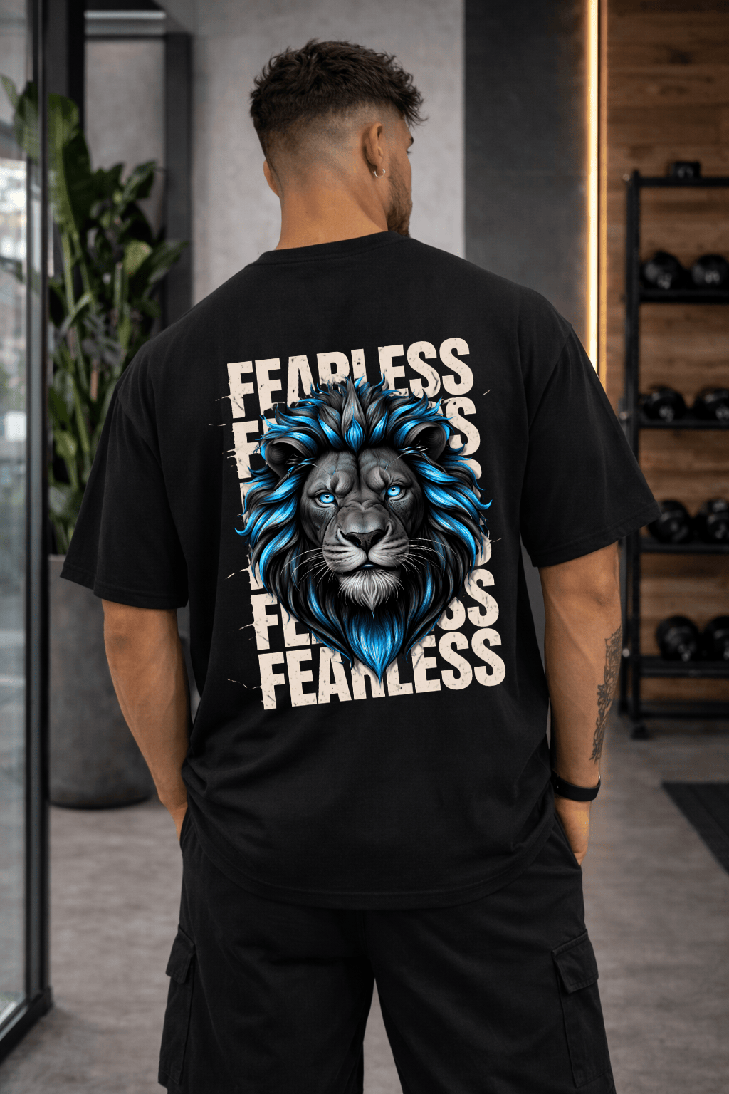 Camisetão Oversized  - Masculina Fearless Lion