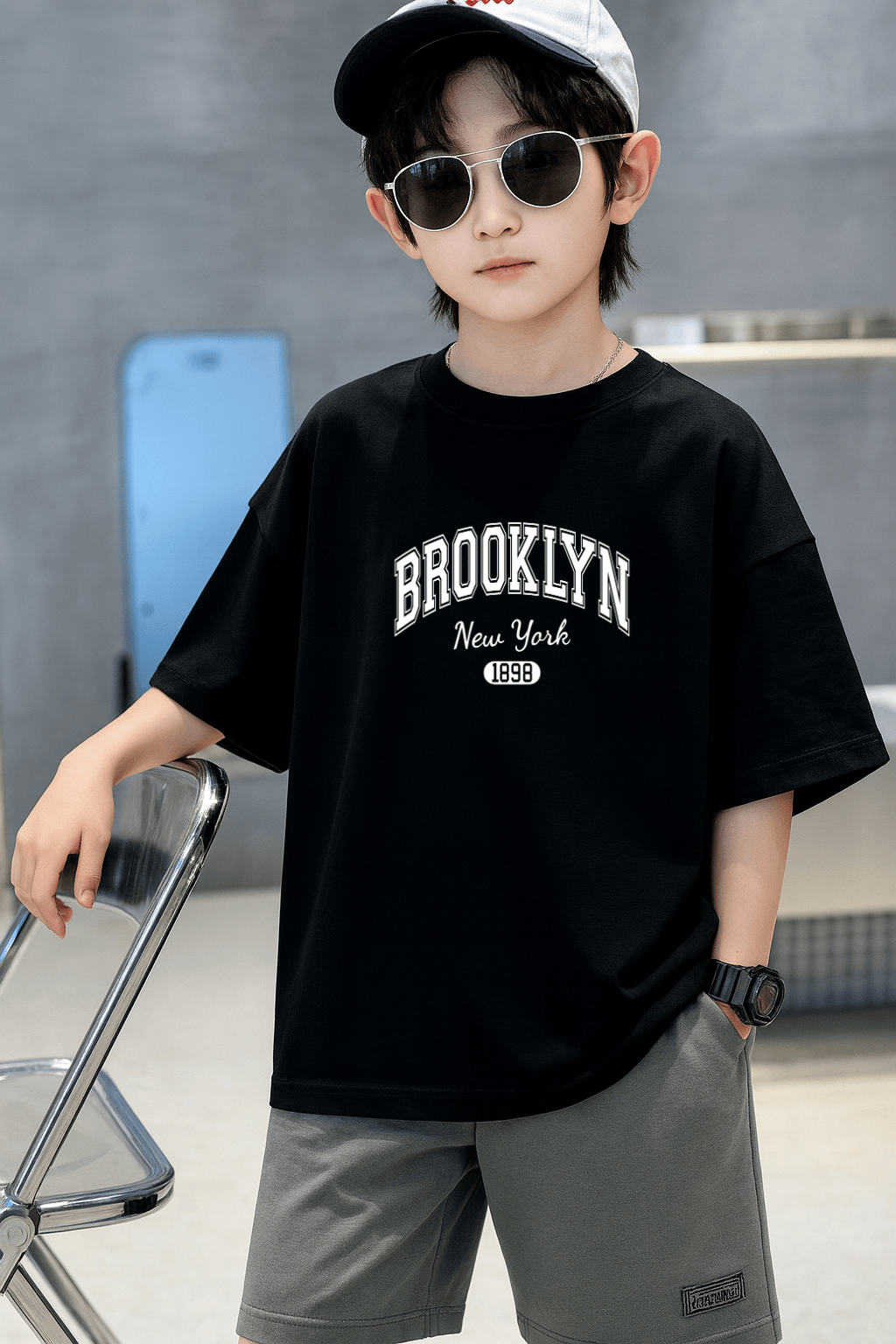 Camiseta Infantil Masculina - Brooklyn New York