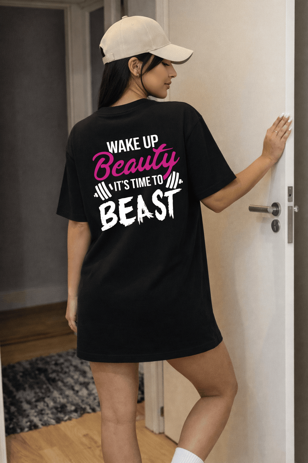 Camisetão Feminino Oversized - Wake Up Beauty It’s Time To Beast