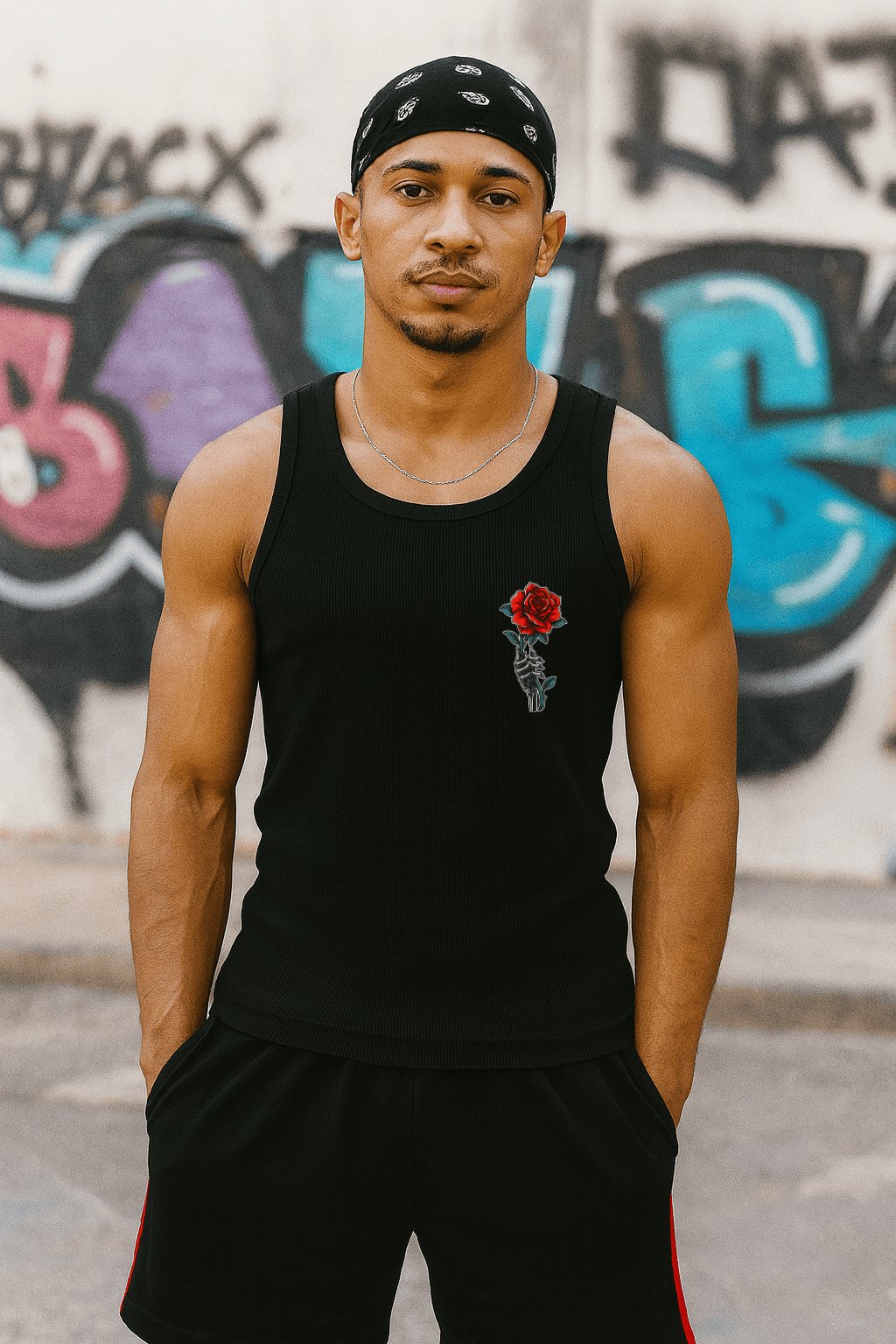 Camiseta Regata Masculina - Rose Pain Red | Streetwear Casual