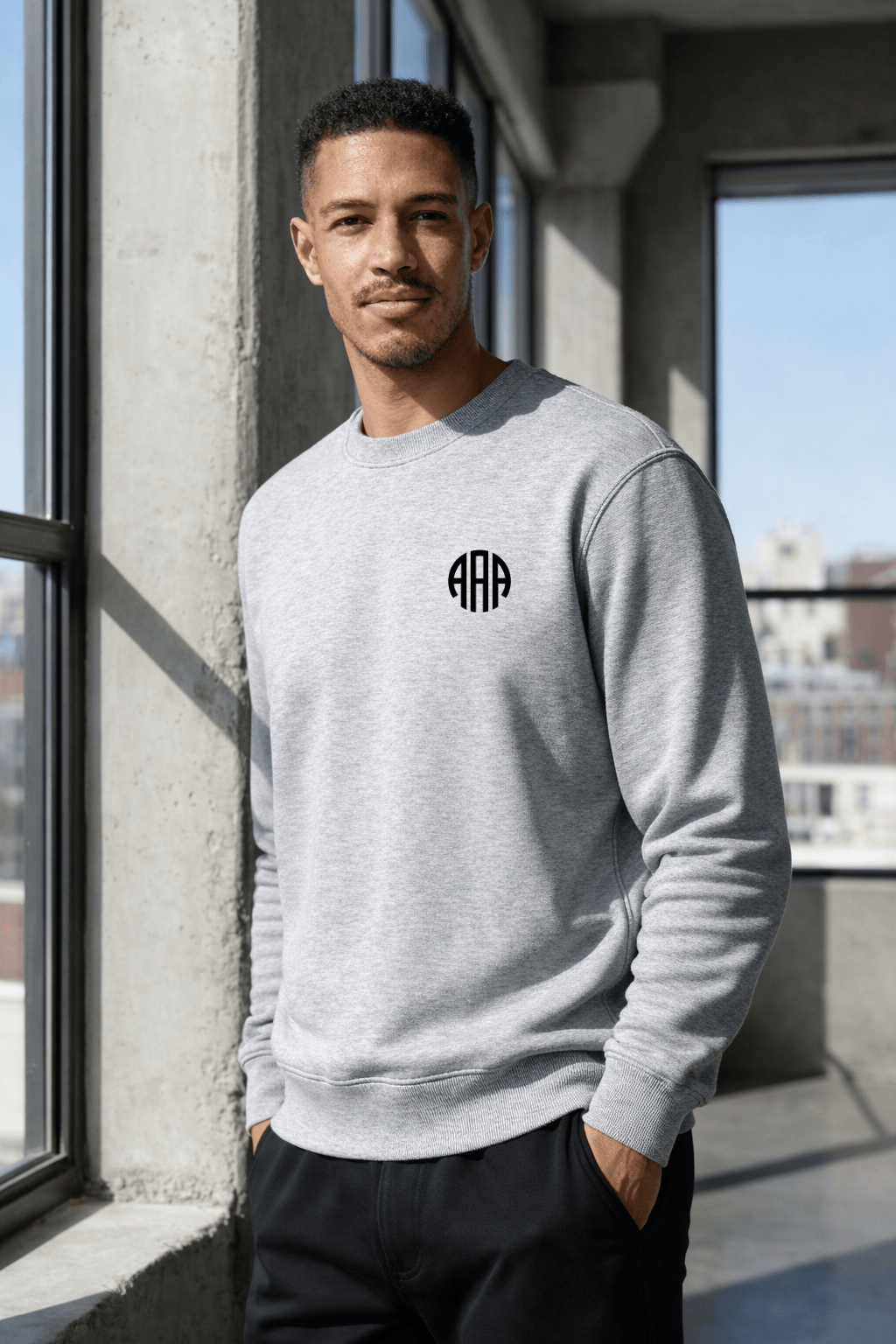 Moletom Masculino Careca - Almayda Estampa Minimalista