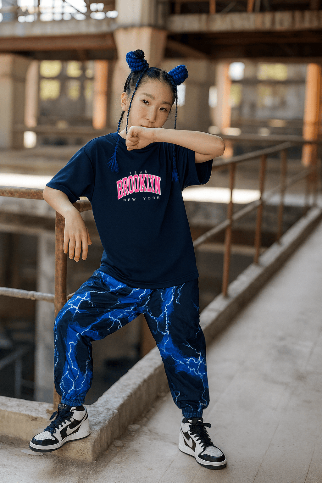 Camiseta Infantil Feminina - Pink Brooklyn Girl