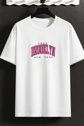 Camiseta Feminina Premium Manga Curta Tradicional  - Brooklyn New York Rosa