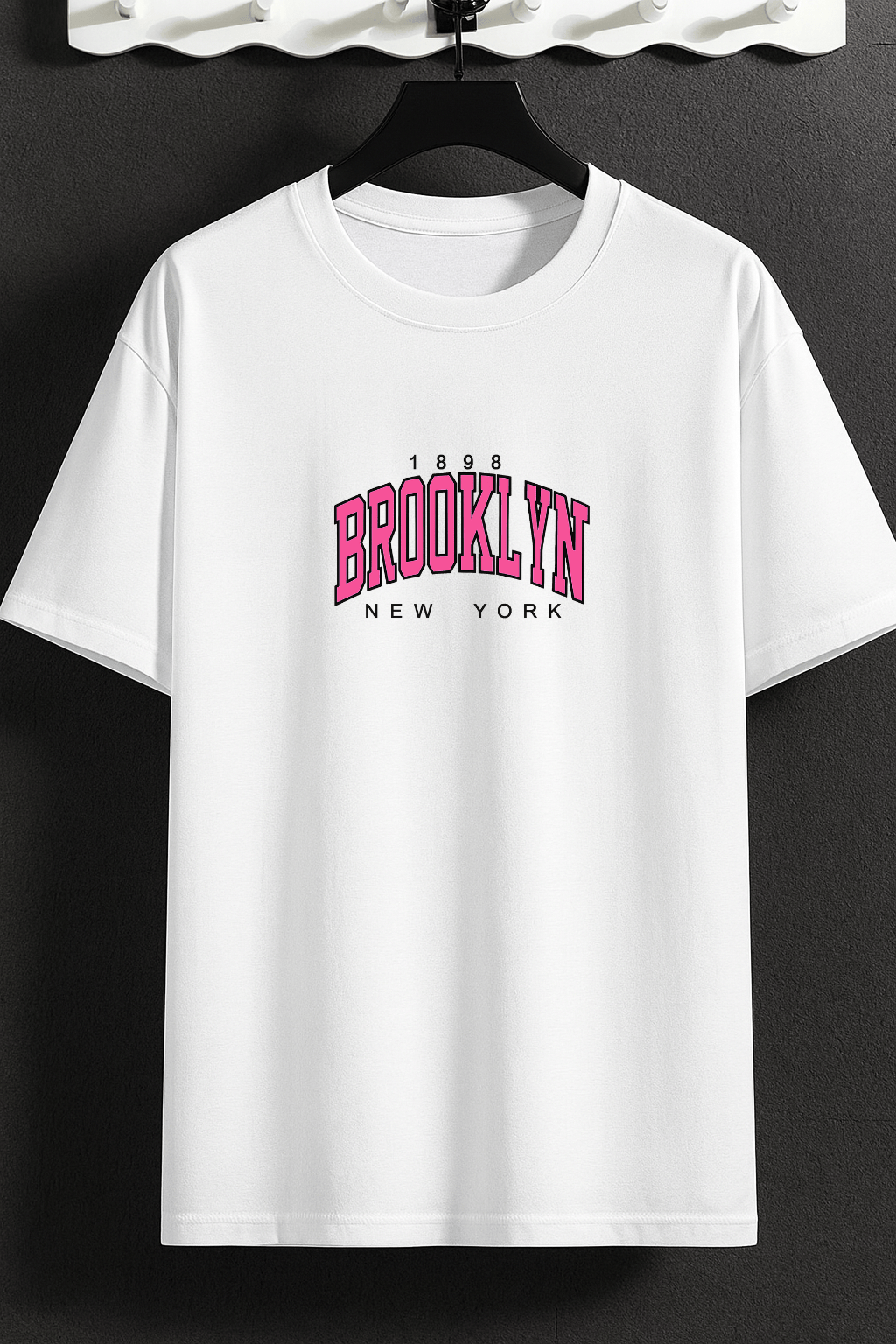 Camiseta Feminina | Estampa - Brooklyn New York Rosa