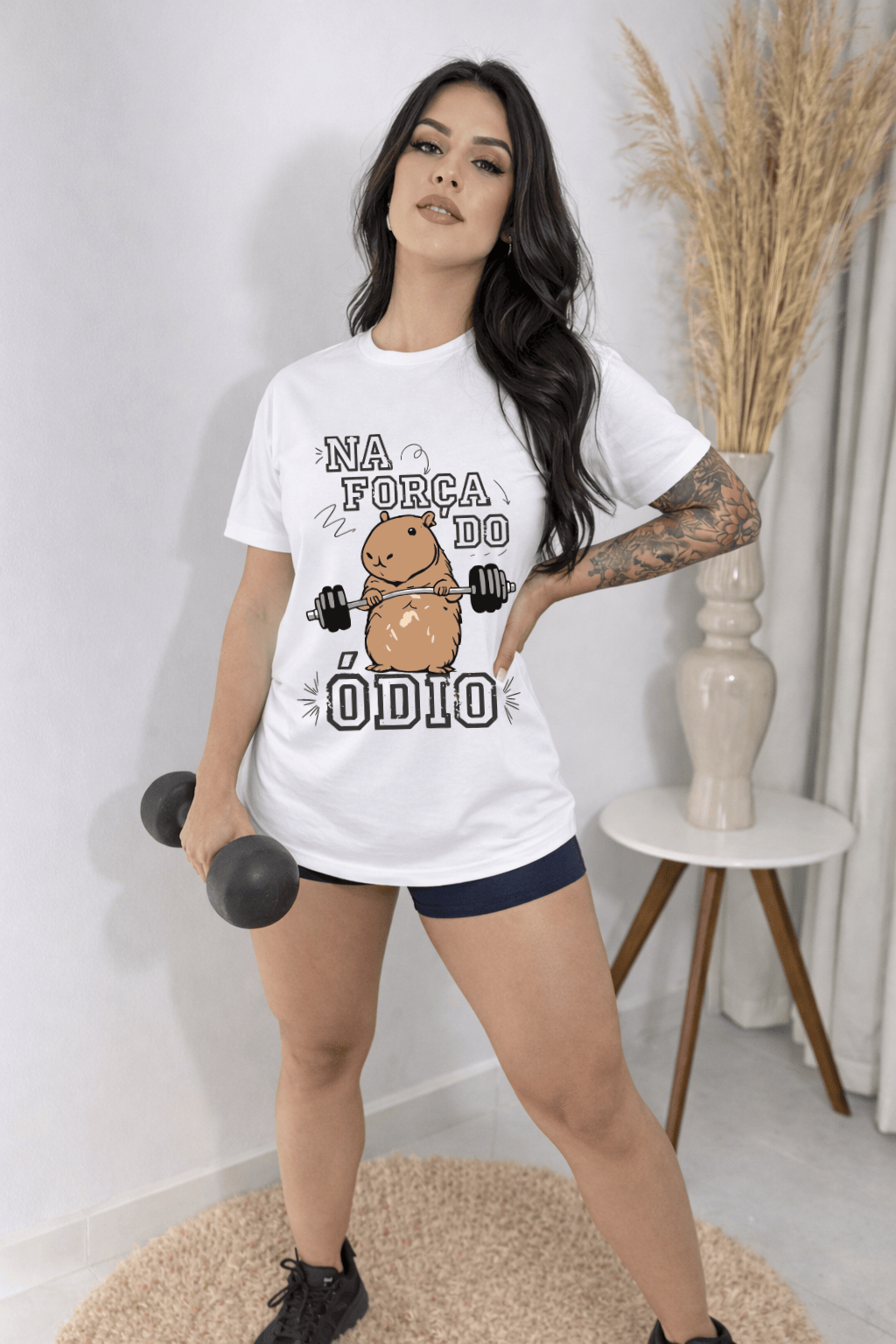 Camisetão Oversized Feminino Na Força do Ódio