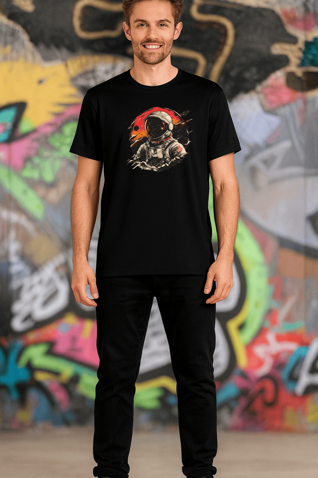 Camiseta Masculina Premium Casual - Space Explorer