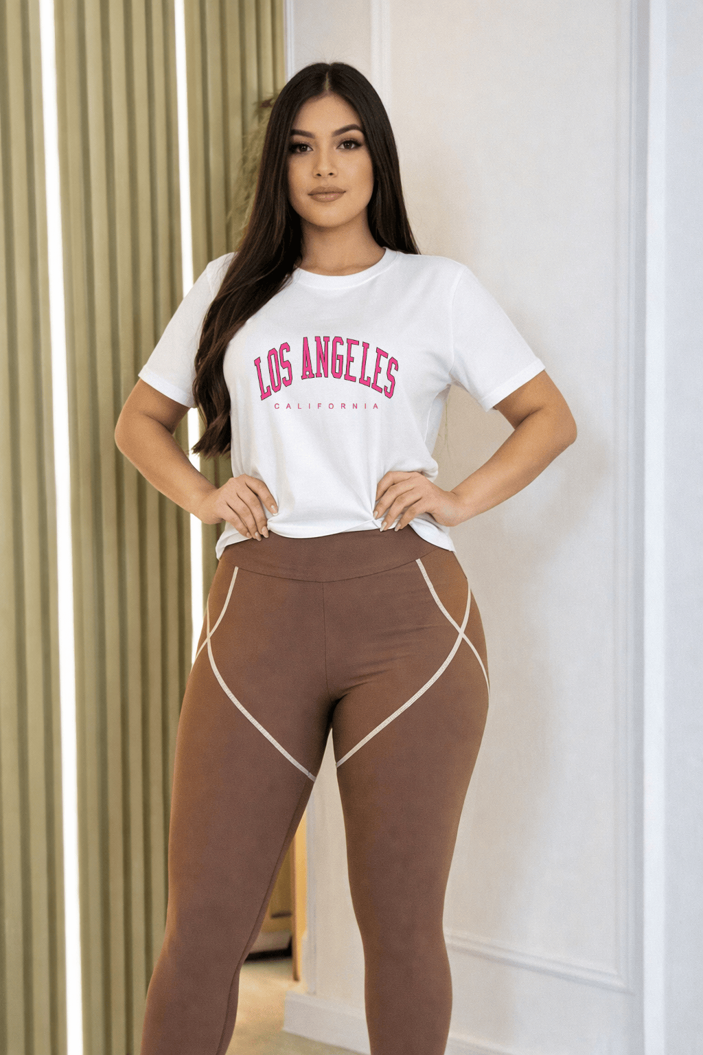 Camiseta Feminina Premium Manga Curta Tradicional  - Los Angeles