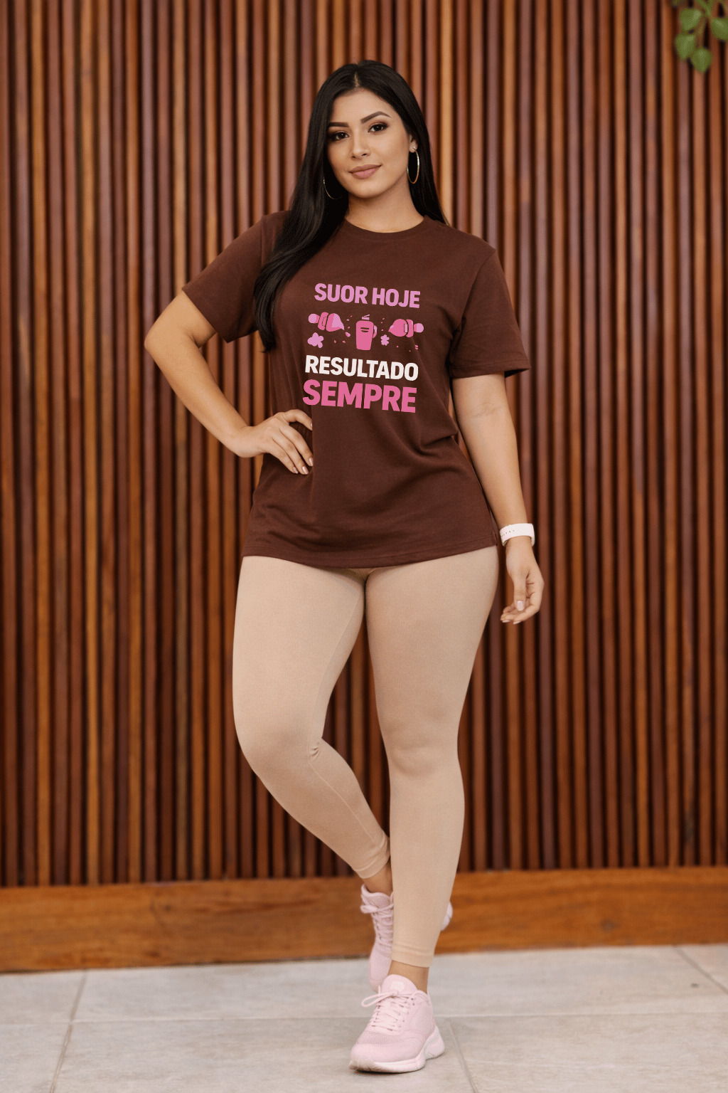 Camiseta Feminina Tradicional Manga Curta Almayda - Suor Hoje, Resultado Sempre