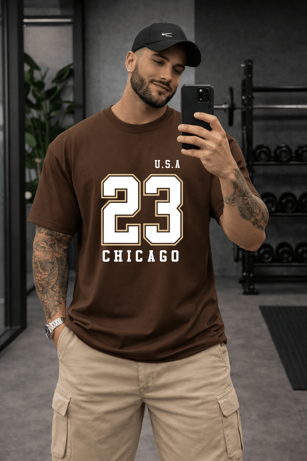 Camiseta Oversized Masculina -  U.S.A 23 Chicago
