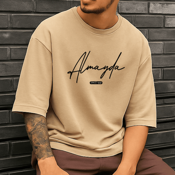 Camiseta Oversized Masculina Premium - Almayda Since | Streetwear Casual