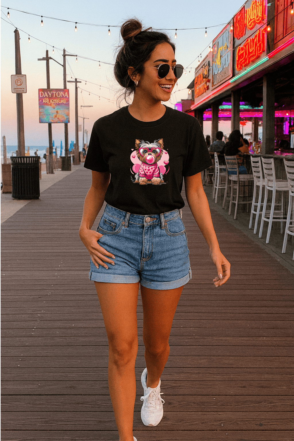 Camiseta Premium Feminina | Puppy Pop Girl