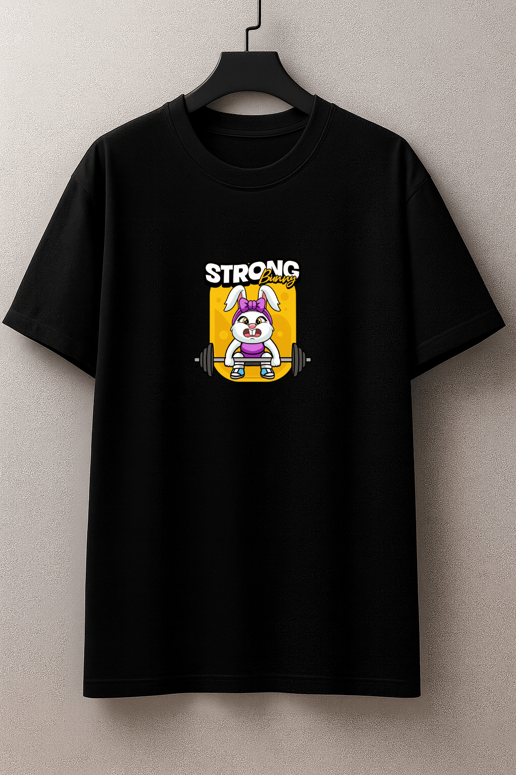 Camiseta Oversized Feminina | Estampa - Coelhinha Fitness