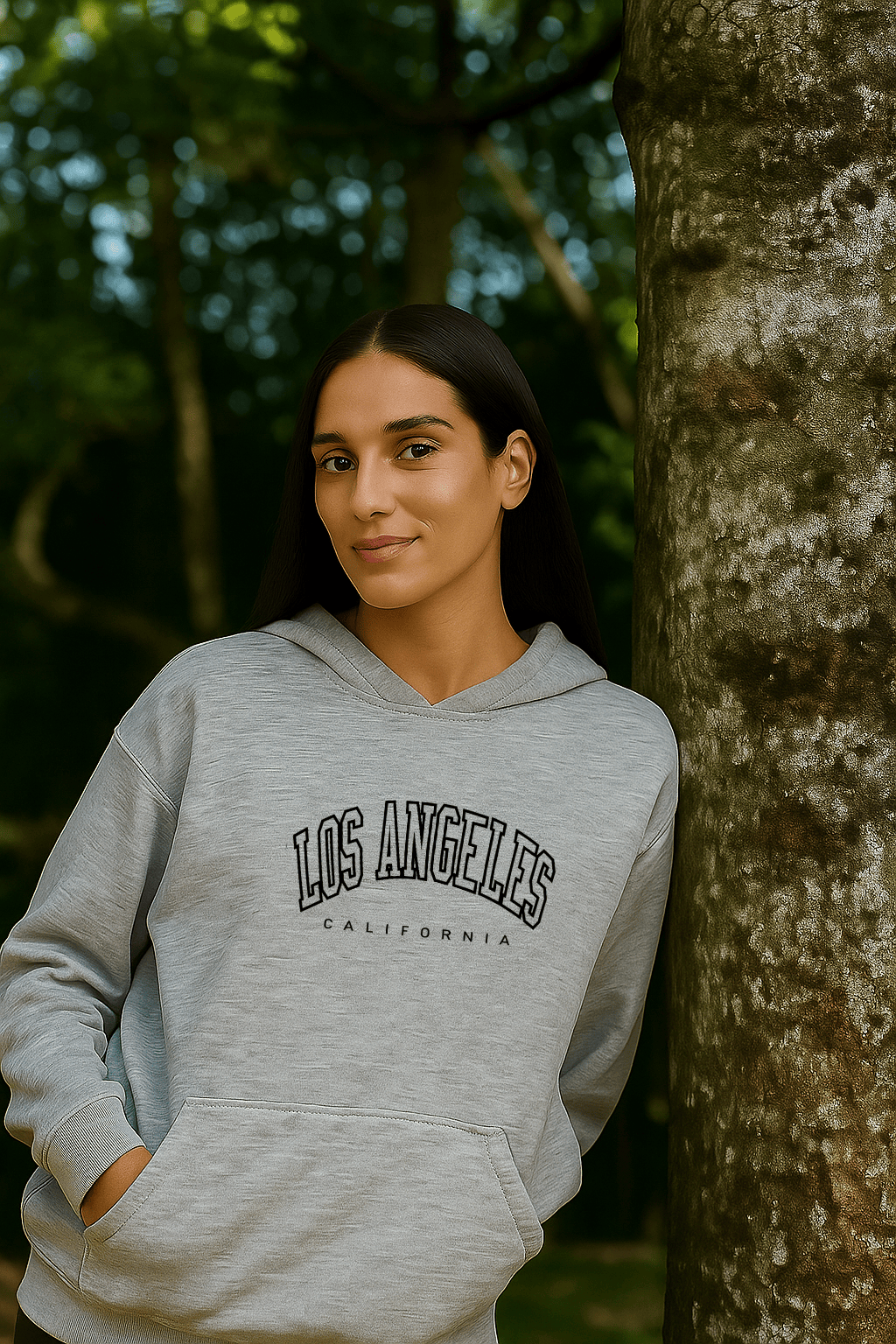 Moletom Feminino Canguru - Los Angeles California