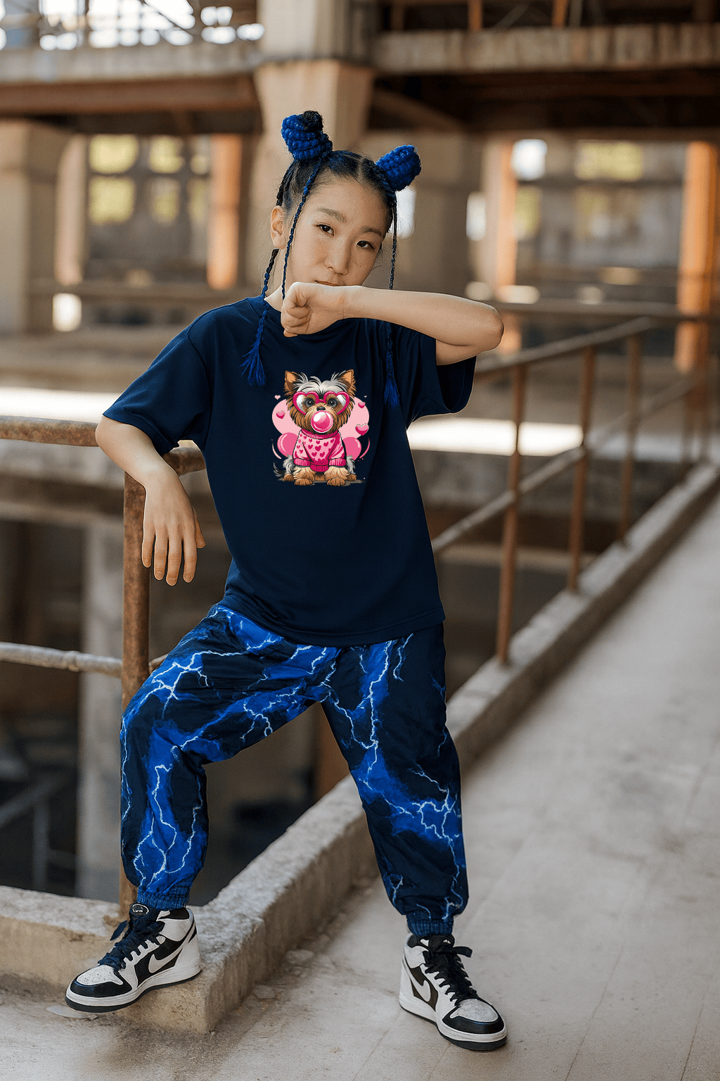 Camiseta Infantil Feminina - Puppy Pop Girl