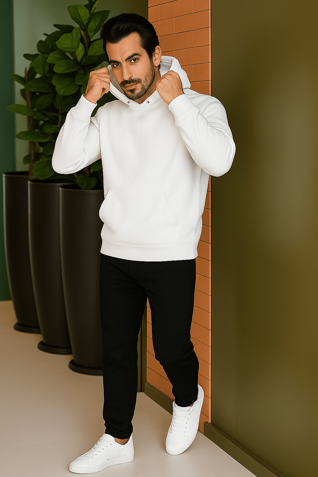 Moletom Masculino Canguru - Liso