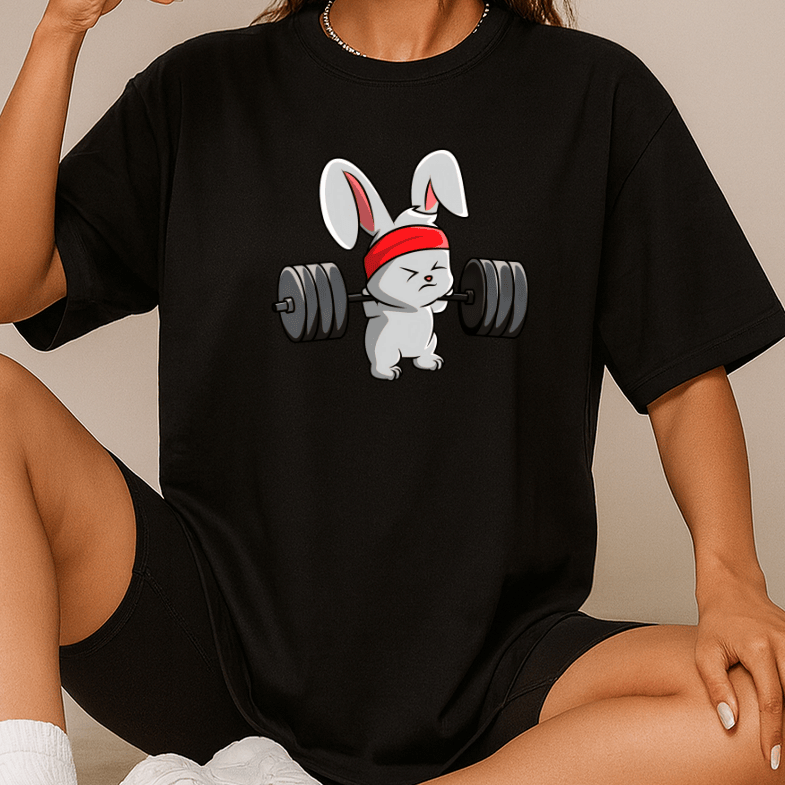 Camiseta Oversized Feminina Bunny Strong