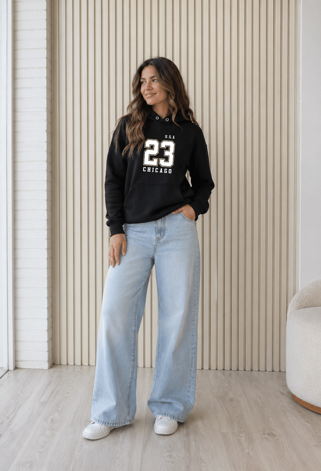 Moletom Feminino Canguru - U.S.A 23 Chicago