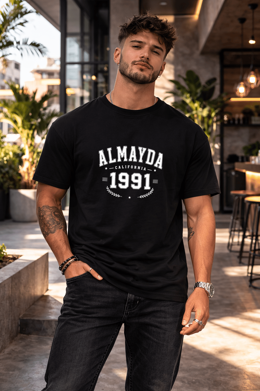 Camiseta Masculina Premium - Manga Curta Almayda Lançamento California 1991