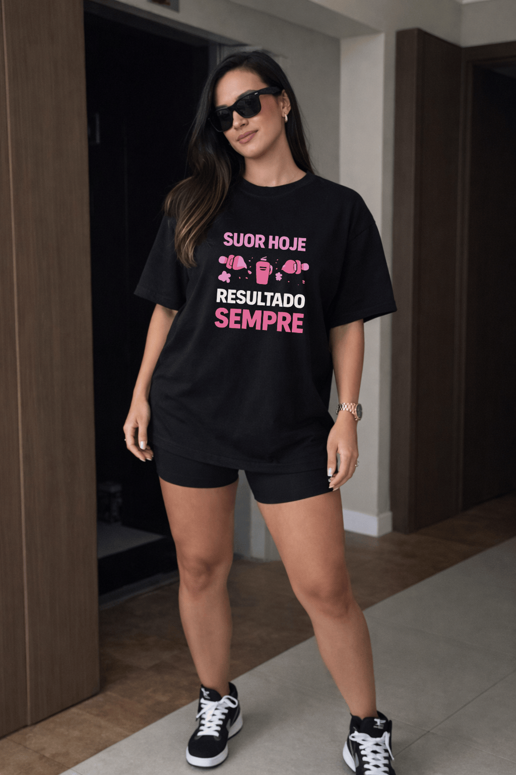 Camisetão Feminino Oversized - Suor Hoje, Resultado Sempre