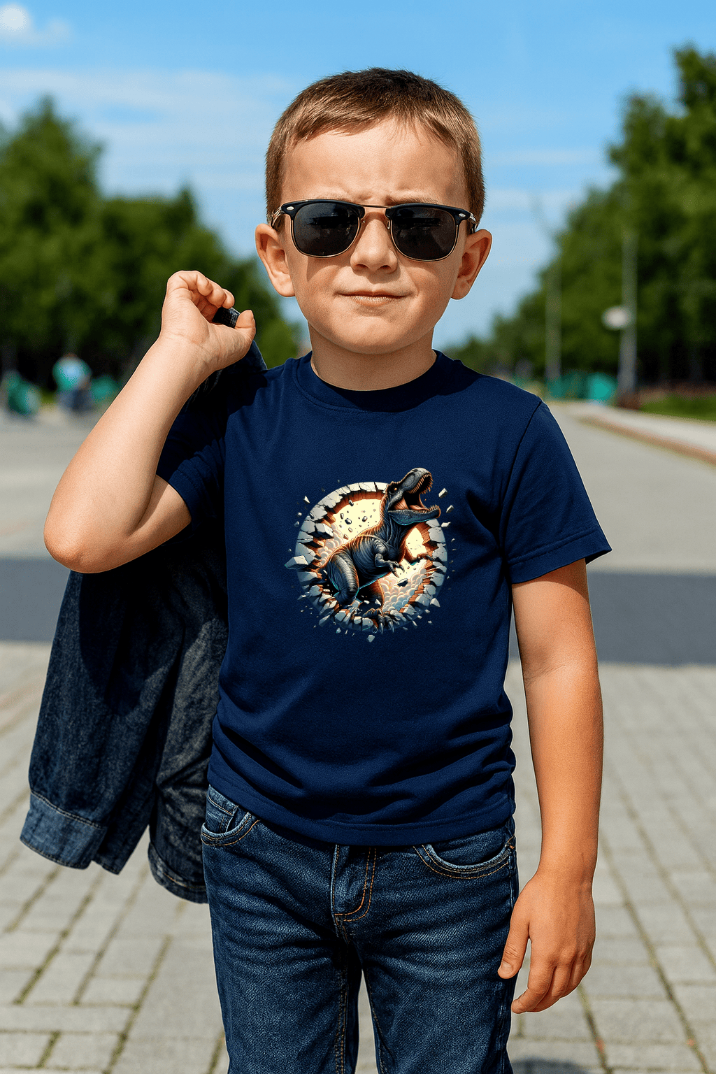 Camiseta Infantil Masculina - Dino Breakout